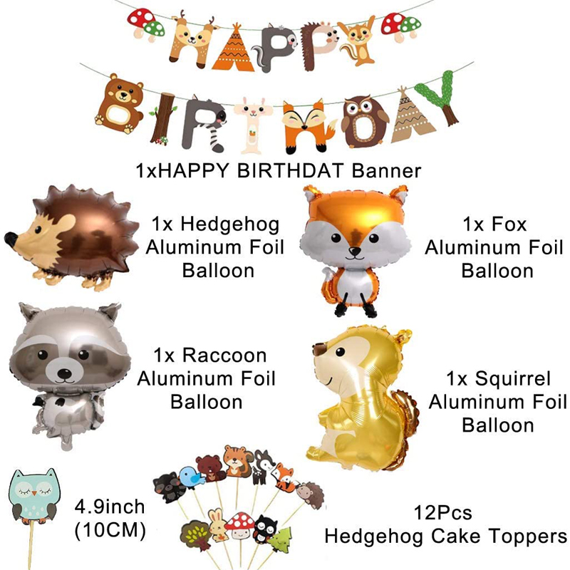 Woodland-Happy-Birthday-Banner-Hedgehog-Animal-Birthday-Supplies-03