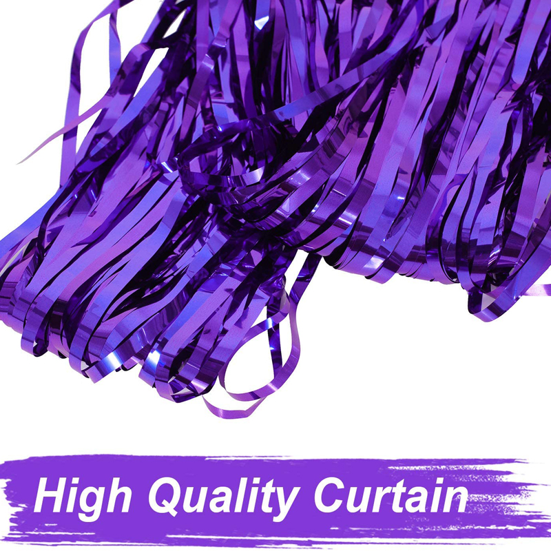 Dark-Purple-Metallic-Tinsel-Foil-Fringe-Curtains