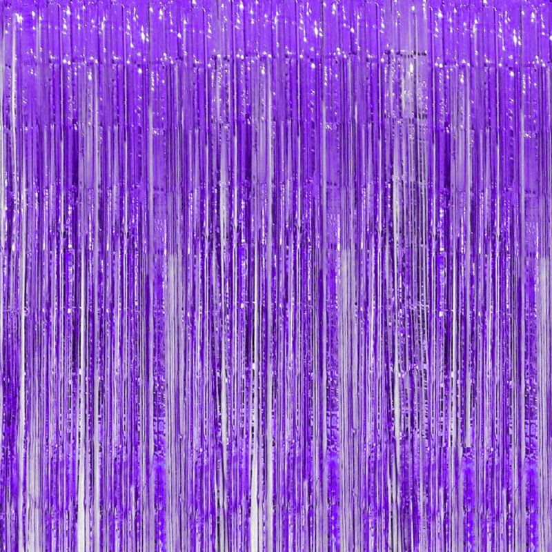 Foil-Fringe-Backdrop-Curtain-Purple-Metallic-Tinsel-for-Party-Backdrop-Decorations