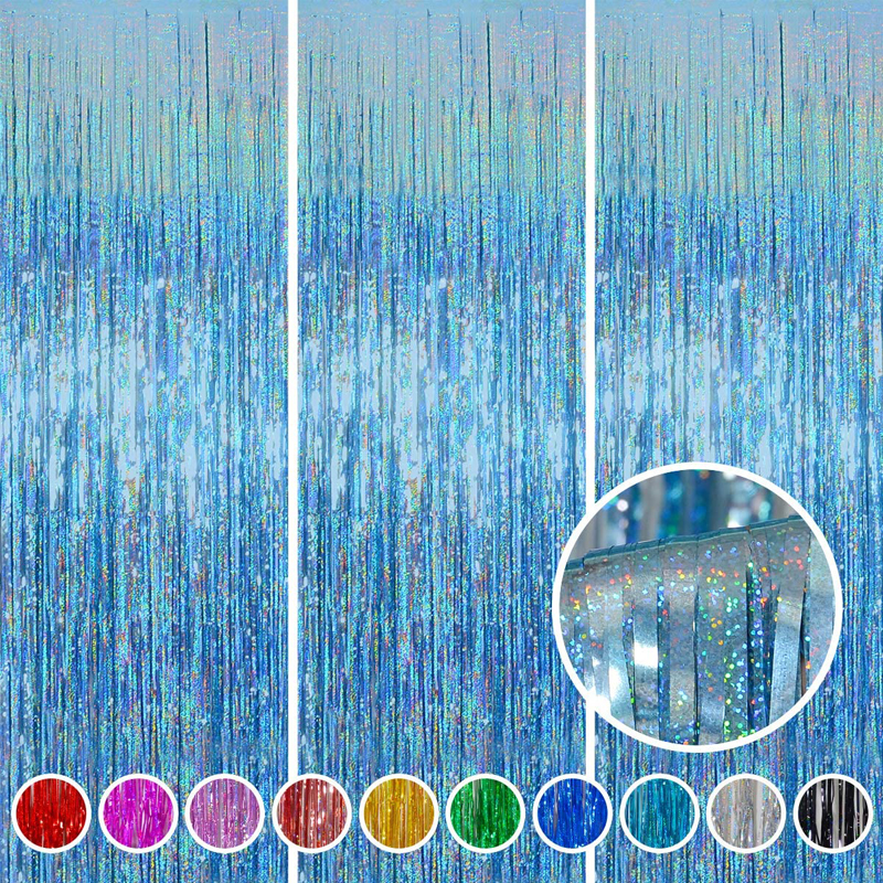 Light-Blue-Foil-Fringe-Curtain-Metallic-Photo-Booth-Backdrop-Tinsel-Door-Curtains-Decorations