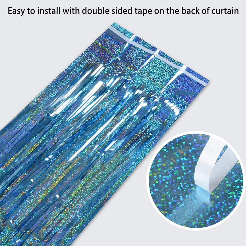 Light-Blue-Foil-Fringe-Curtain-Metallic-Photo-Booth-Backdrop-Tinsel-Door-Curtains