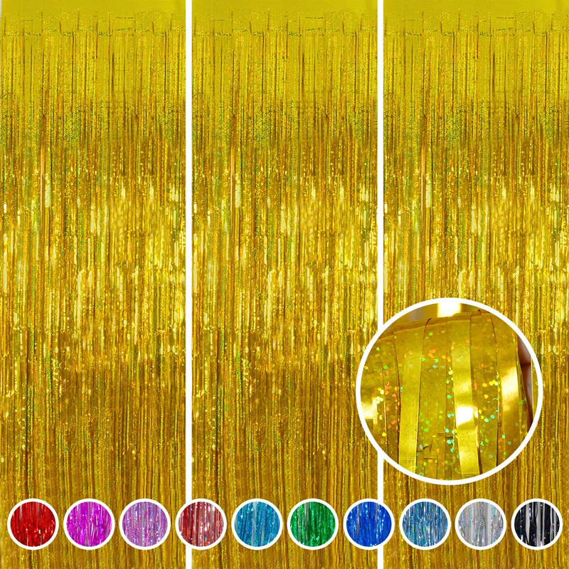 Matt-Gold-Tinsel-Curtain-Metallic-Fringe-Curtains-Decorations-Pre-Applied-Tape-2-Panel-Streamer