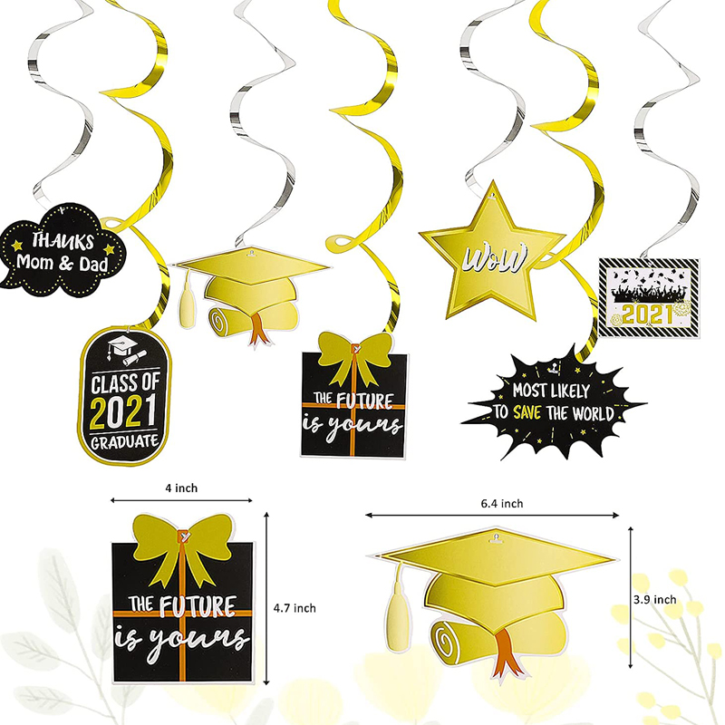 Black-Gold-Foil-Ceiling-Hanging-Swirl-Decorations