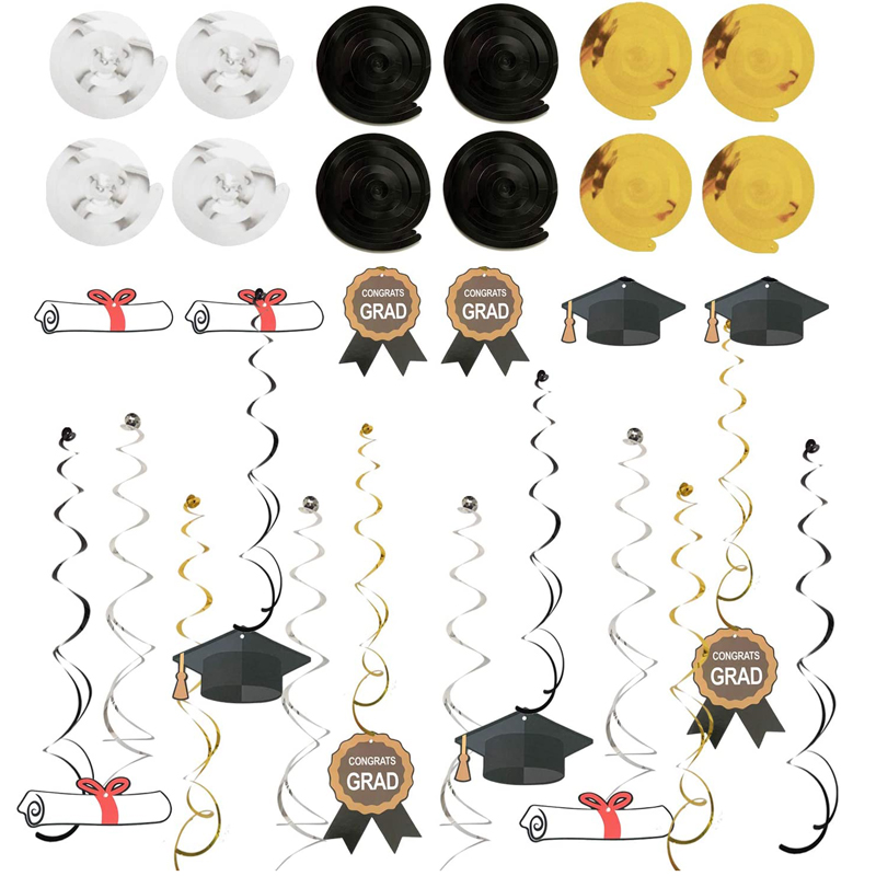Black-and-Gold-Graduation-Party-Hanghing-Decoration-Supplies