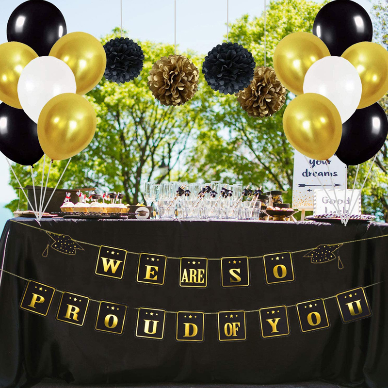 Graduation-Party-Decoration-Set-Paper-Pompoms-Hanging-Swirls-Photo-Booth-Props