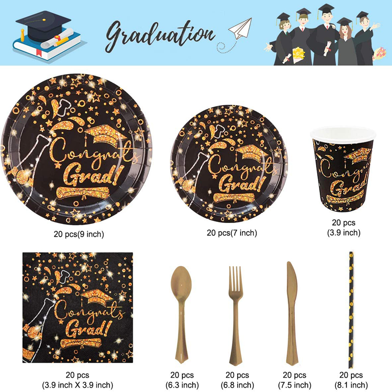Graduation-Party-Dinnerware-Plates-Napkins-Cups-Cutlery-2021