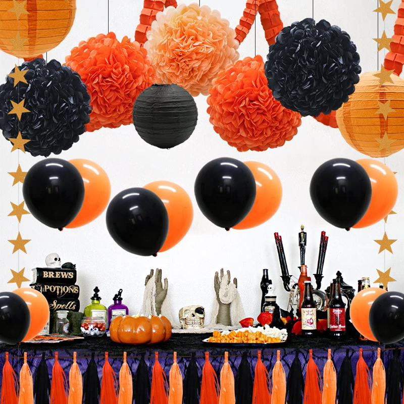 MioParty™: Halloween Decorations Supplies Kit with Paper Lanterns ...