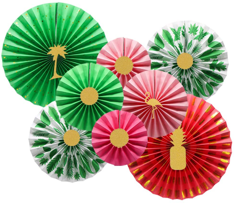 6Pcs-Pink-Round-Summer-Party-Hanging-Paper-Fan-Set-China-Wholesale