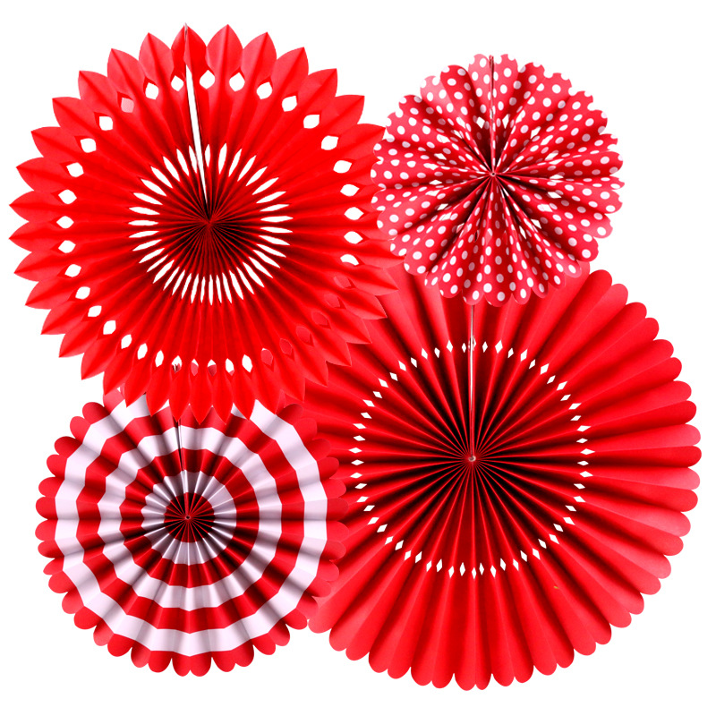 Red-Hanging-Tissue-Paper-Flower-Tissue-Paper-Fan-Set-China-Wholesale