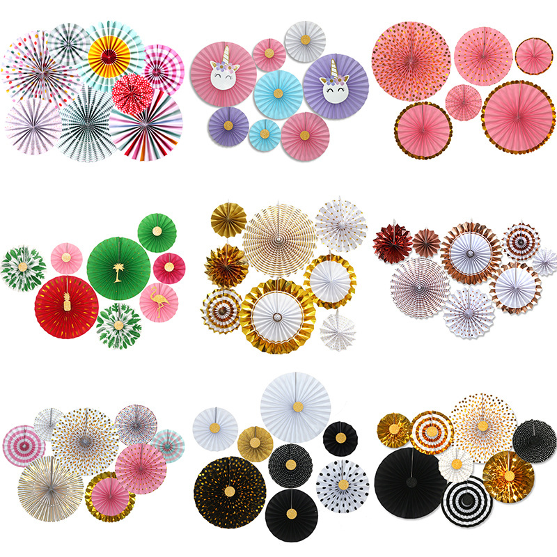Vibrant-Colorful-Hanging-Paper-Fans-Rosettes-Party-Decorations-China-Wholesale-Suppliers