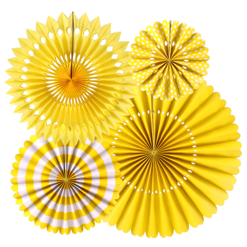 Yellow-Hanging-Tissue-Paper-Flower-Tissue-Paper-Fan-Set-China-Wholesale