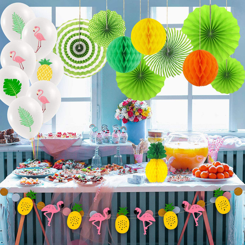 Hawaiian-Beach-Summer-Party-Decorations-Set-Pineapple