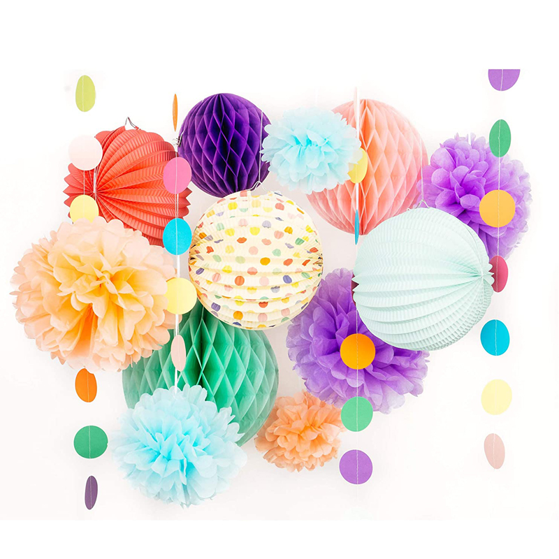 Paper-Decoration-Set-Pom-Pom-Honeycomb-and-Lanterns-for-Birthday-Baby-Shower