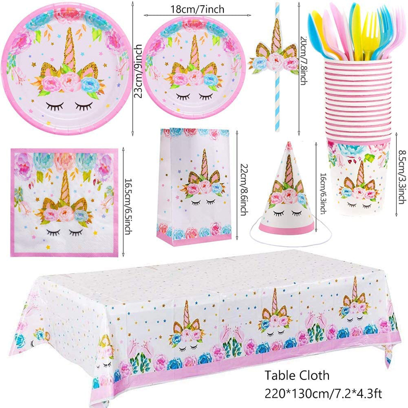 Pink-Unicorn-Birthday-Party-Decorations-Tablecloth