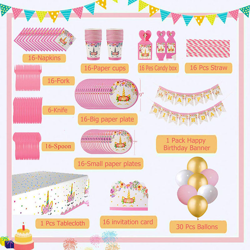 Unicorn-Birthday-Party-Supplies-Set