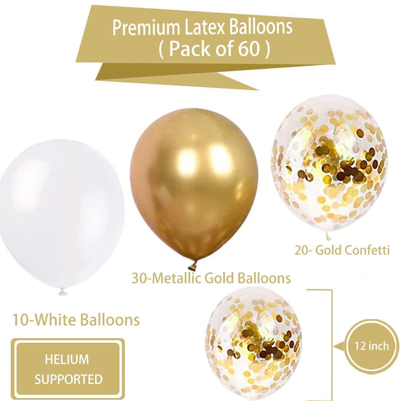 12-Inch-Gold-and-White-Confetti-Balloons-Latex-Party-Balloons-kit