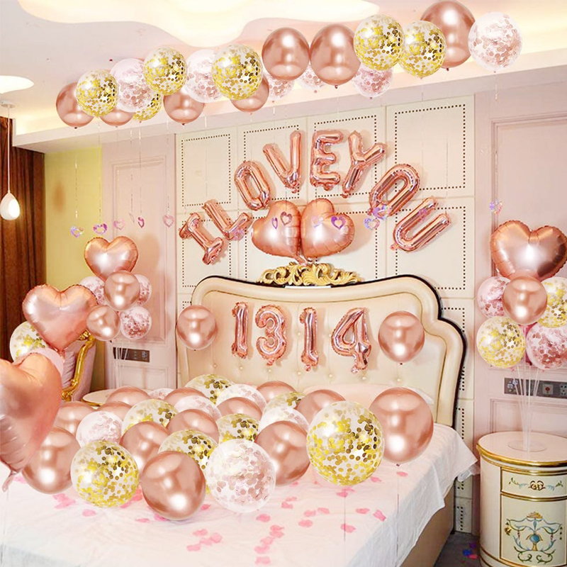 Latex-Balloons-Rose-Gold-Confetti-Metallic-Balloons