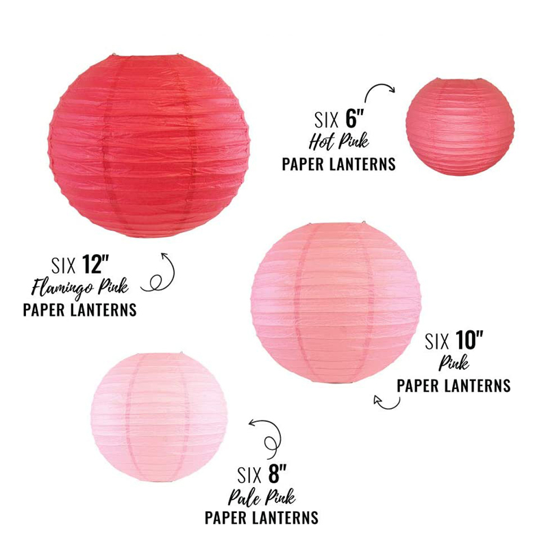 Assorted-Pink-Colors-Paper-Lanterns-Set