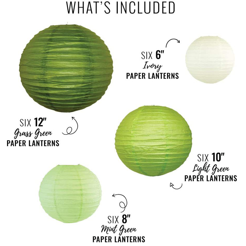 Decorative-Round-Light-Green-Paper-Lanterns-Kit