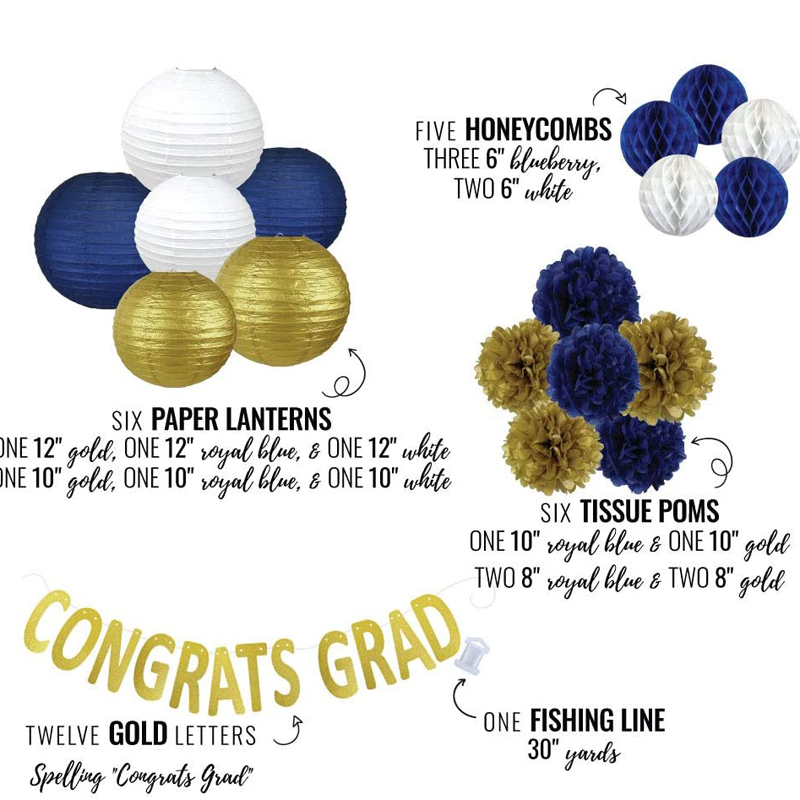 Hanging-Paper-Lanterns-Decorations-Wholesale-Kit-Gold-Blue