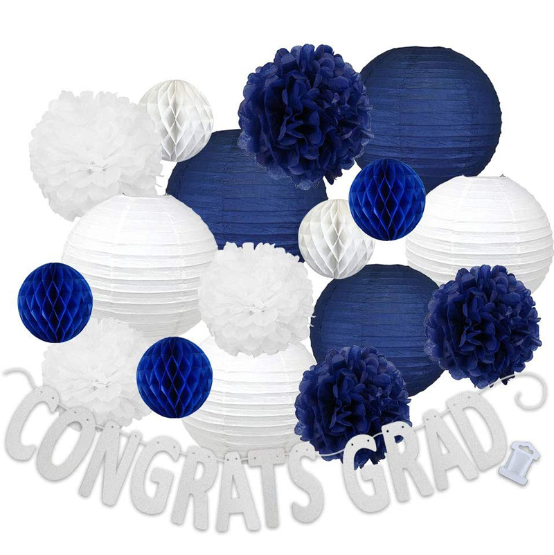 Paper-Lanterns-Hanging-Decorations-Wholesale-Kit-for-Graduations-White-Blue