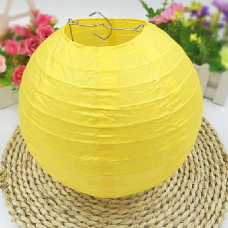 Yellow-Color-Paper-Lanterns-Hanging-Decorations