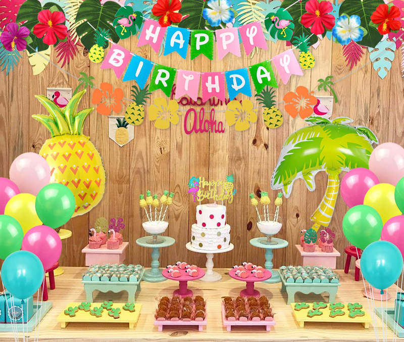 Flamingo-Pineapple-Banner-Hawaiian-Luau-Theme-Birthday-Decorations-Combo-Kit