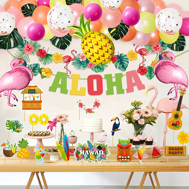 Hawaiian-Aloha-Party-Decorations-Luau-Tropical-Party-Supplies-Combo-Kit