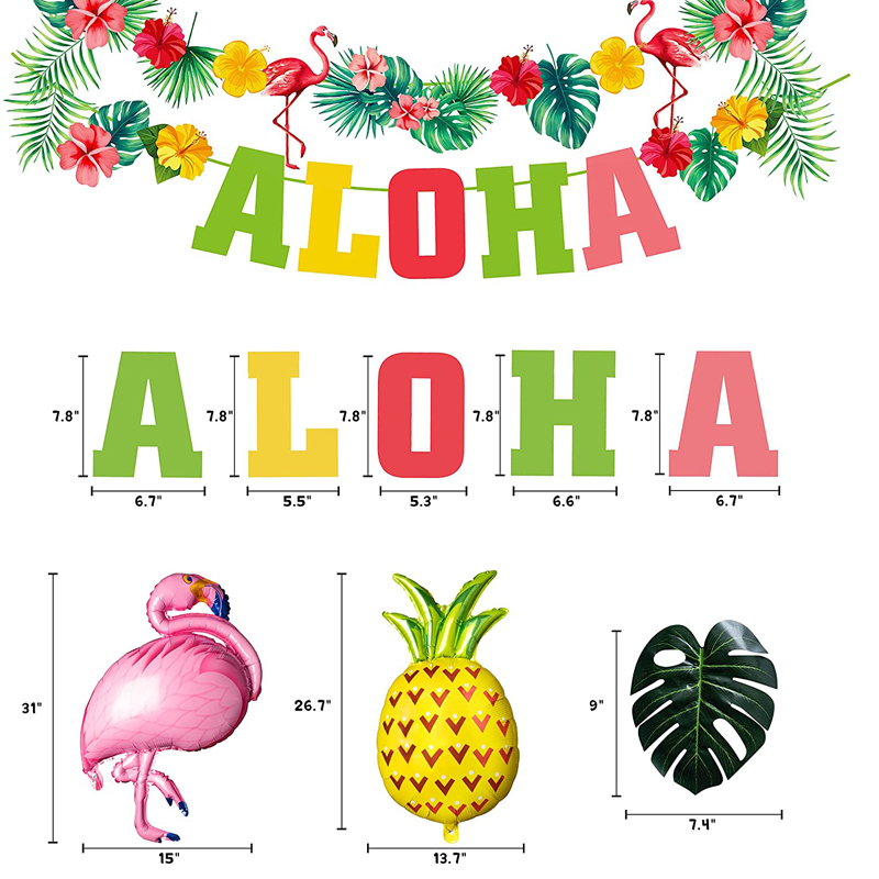 Hawaiian-Aloha-Party-Decorations-Luau-Tropical-Party-Supplies-Kit-China
