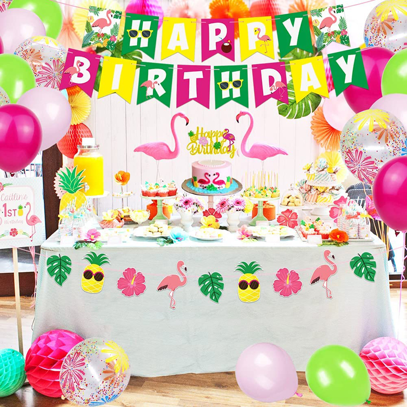 Summer-Aloha-Pineapple-Hawaii-Themed-Party-Pack-Flamingo-Birthday-Party-Decorations-Set