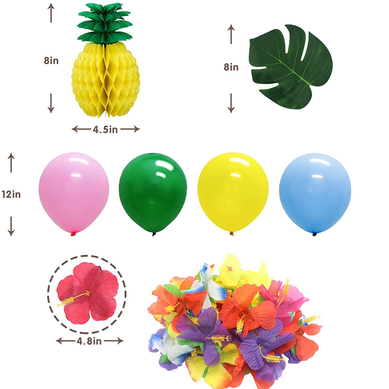 Summer-Beach-Pool-Party-Hawaiian-Pineapple-Party-Decorations-Balloons