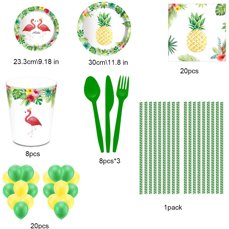 Summer-Party-Decoration-Hawaiian-Party-Supplies-Plates-Cups-Napkins
